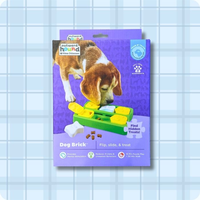 Caja de juguete cognitivo para perros nivel 2 Dog Brick Small de Nina Ottosson