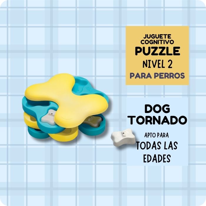 Juguete cognitivo tipo puzzle nivel 2 para perros de todas las edades Dog Tornado de Nina Ottosson