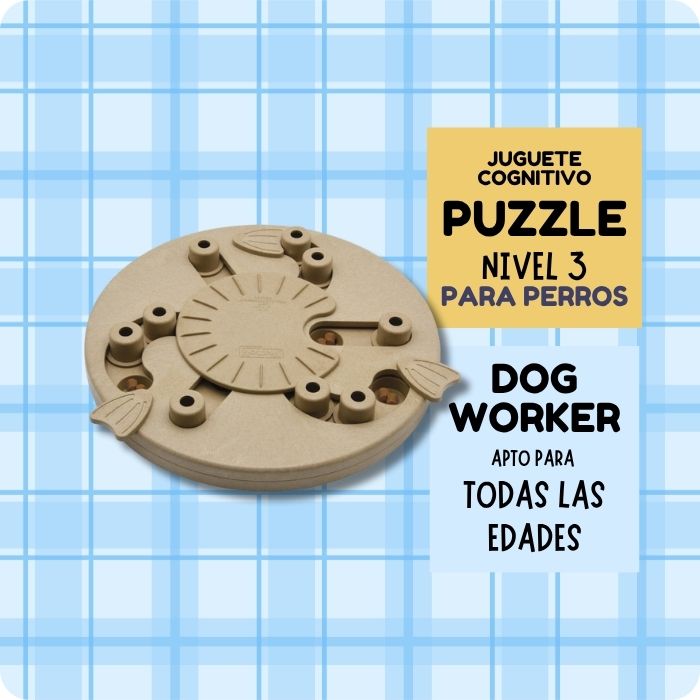 Jueguete cognitivo para perros tipo puzzle nivel avanzado para perros de todas las edades Dog Worker Nivel 3 de Nina Ottosson