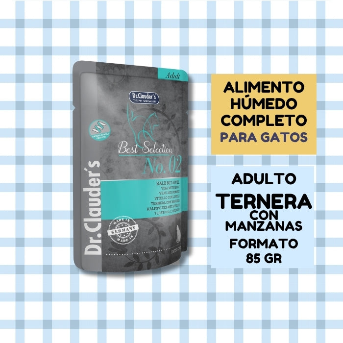 Alimento húmedo completo para gatos adultos Best Selection No. 02 Dr. Clauder's