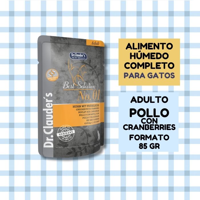Alimento húmedo completo para gatos adultos Best Selection No. 01 Dr Clauder's