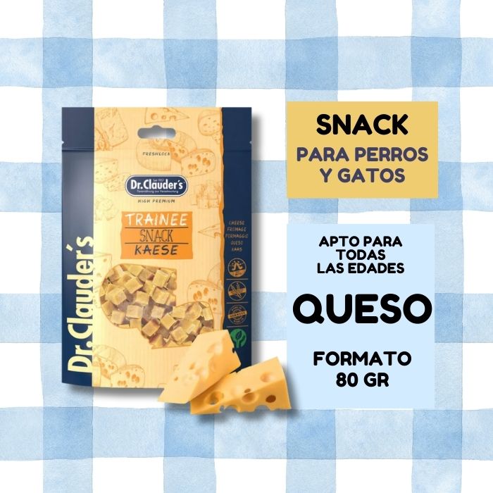 Snack natural para perros y gatos vegetariano variedad Queso Treinee Kaese Dr. Clauder's