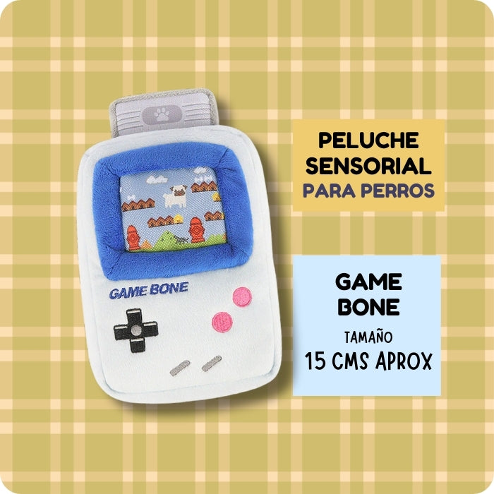 Game Bone peluche sensorial para perros de P.L.A.Y de 15 cms aprox