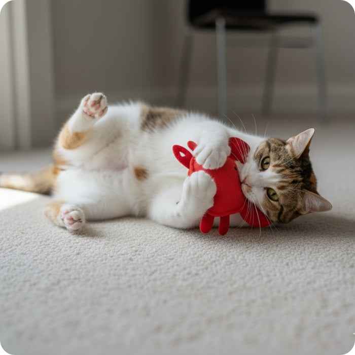 Cangrejo de peluche para gatos relleno con catnip | Beco