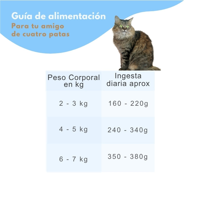 Guía de alimentación alimento húmedo completo para gatos adultos Dr. Clauder's