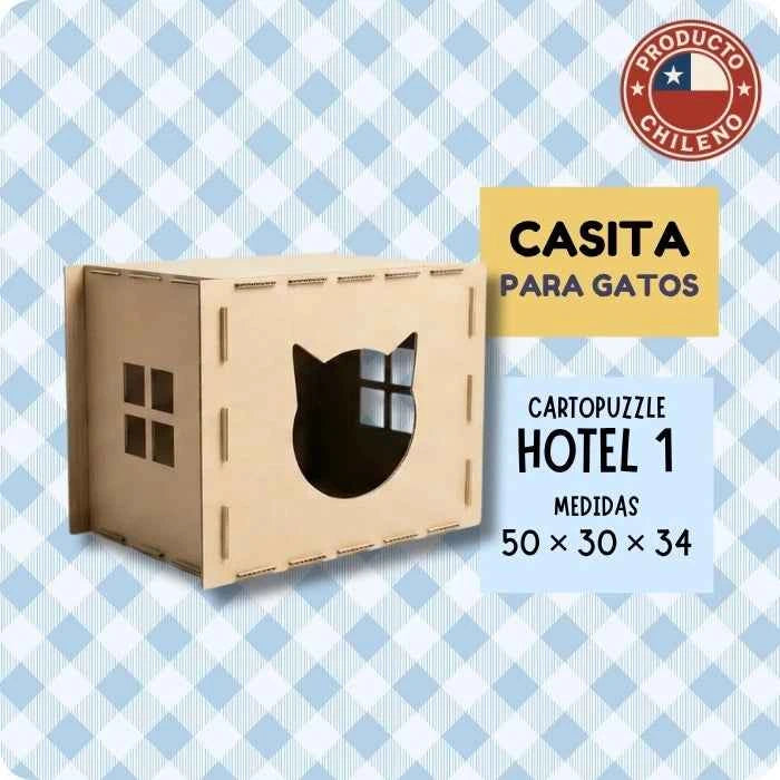 Hotel 1 Cartopuzzle | Refugio de Cartón para Gatos en Chile