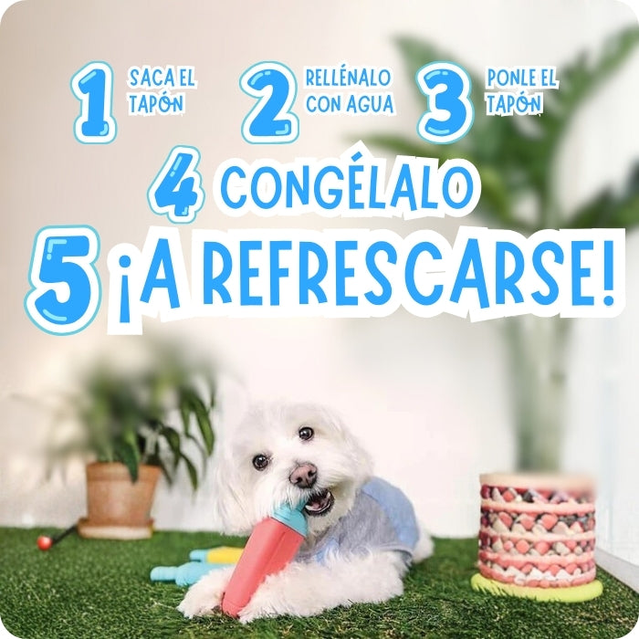Modo de uso de Ice Pop Juguete congelable para perros de GF Pet