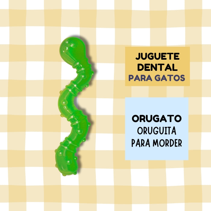 Juguete dental para gatitos. Oruga para morder Catstages