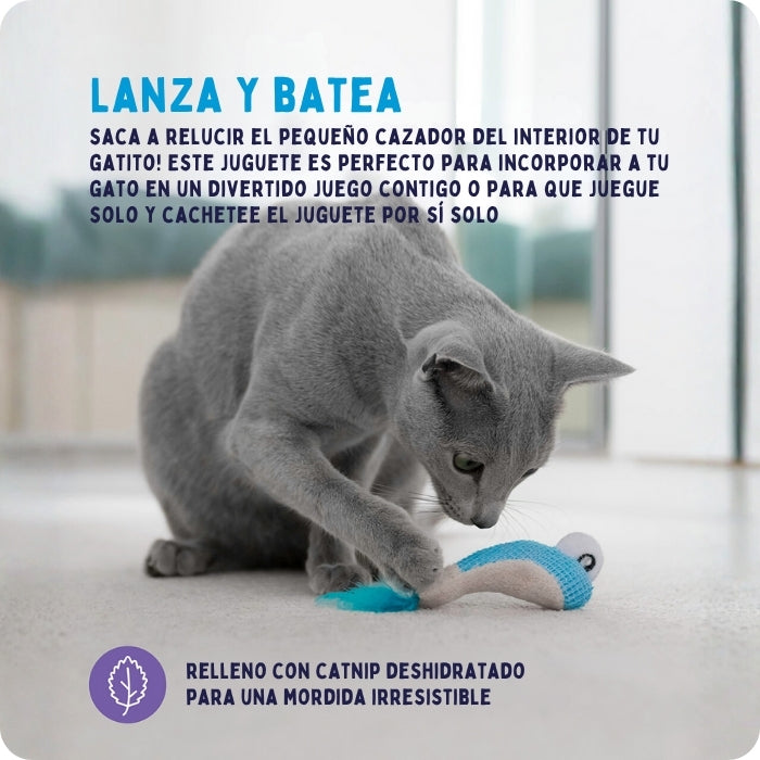 juguete funcional dental para gatos relleno de catnip deshidratado para hacerlo irresistible