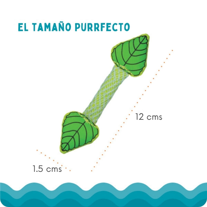 Peluche con tamaño ideal para que los gatos lo muerdan y lo acarreen de un lugar a otro