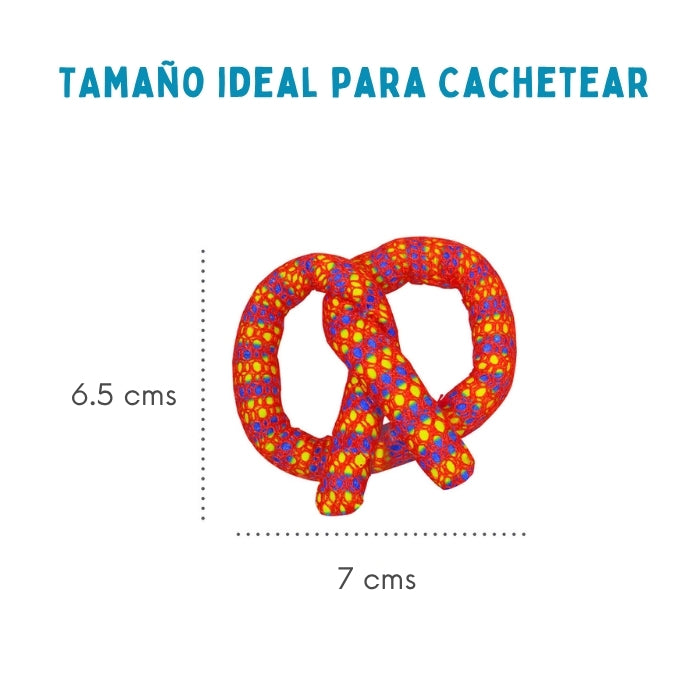 Peluche sensorial funcional para perros con tamaño perfecto para que jueguen a perseguirlo, cachetearlo y morderlo.
