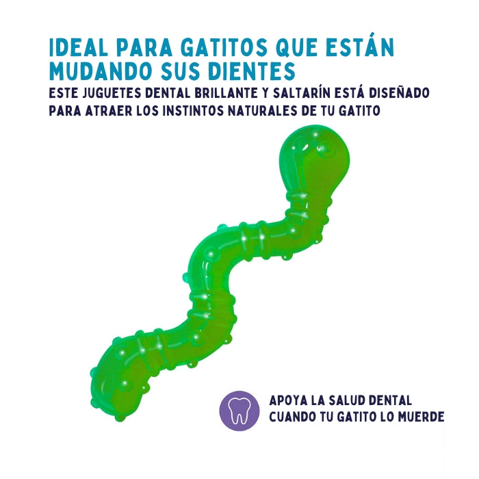 Juguete dental para gatitos que están mudando los dientes. 