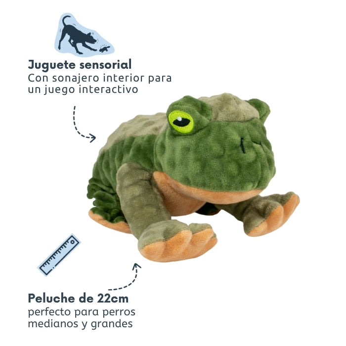 Peluche animado sensorial con sonajero de 22 cms 