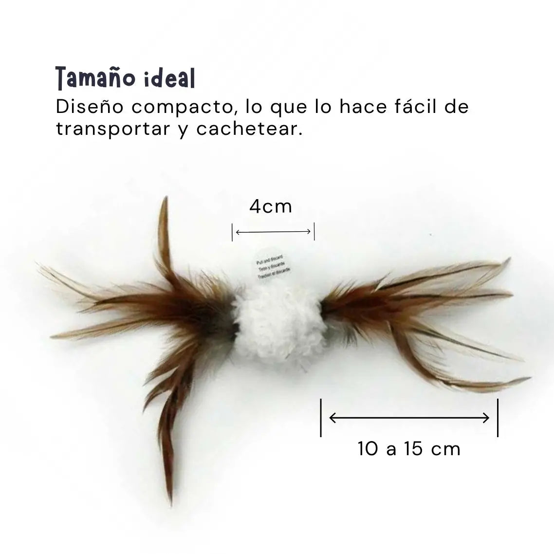 Juguete para Gatos Pelota con Plumas AFP LAM Lamb Ball (4 cm)