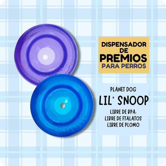 Dispensador de premios Lil Snoop de Planet dog ideal para rellenar a la hora de comer o jugar.