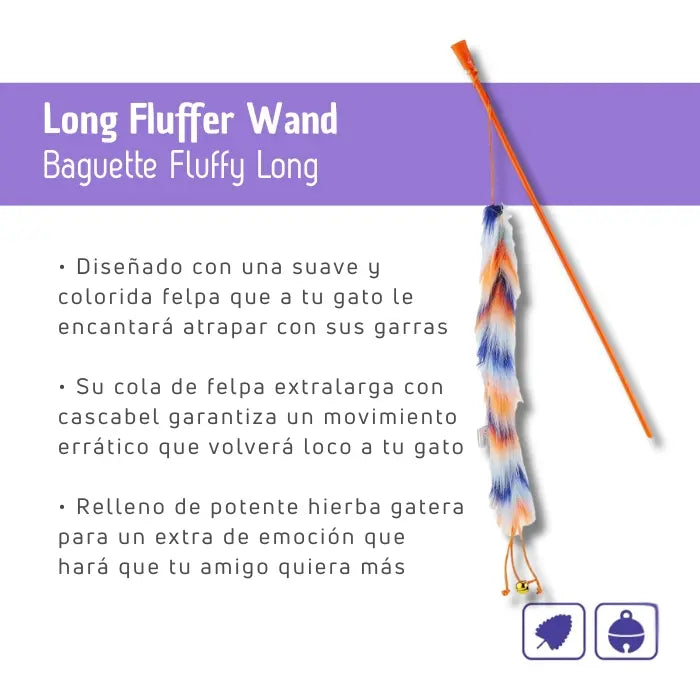 Juguete para Gatos Varita Furry Ball Long Fluff All For Paws