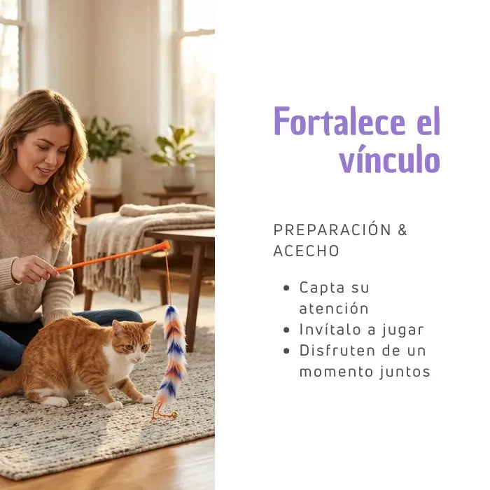 Juguete para Gatos Varita Furry Ball Long Fluff All For Paws