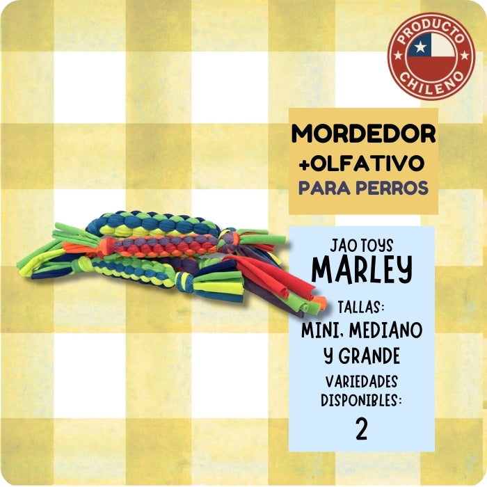 Marley de Jao toys Mordedor más juguete olfativo hecho en Chile
