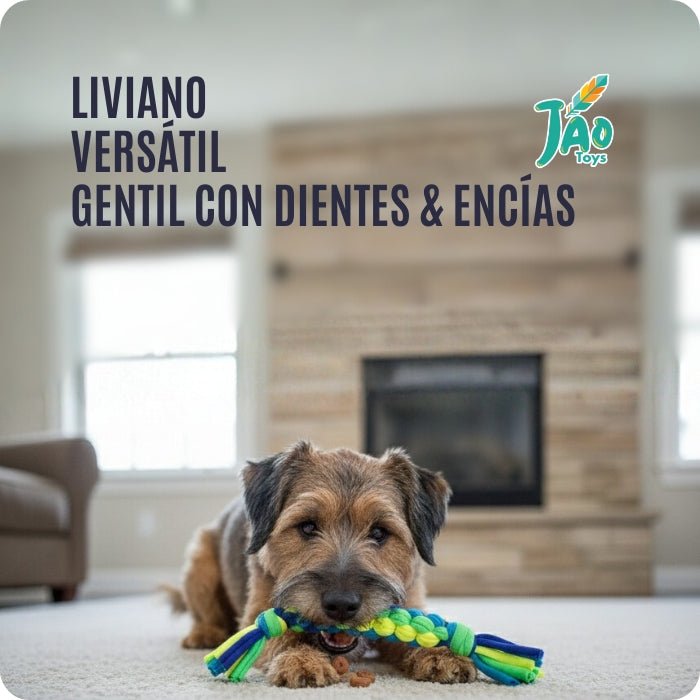 Marley de Jao toys: un mordedor liviano, versátil y gentil con los dientes y las encías.