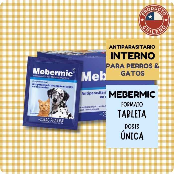 Mebermic antiparasitario interno de amplio espectro 1 comprimido