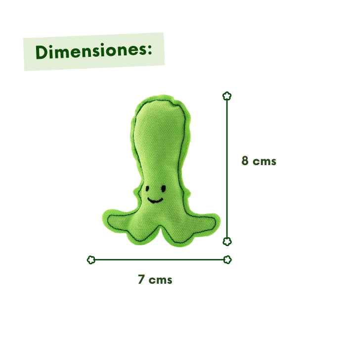 Pulpo de peluche para gatos relleno con catnip | Beco