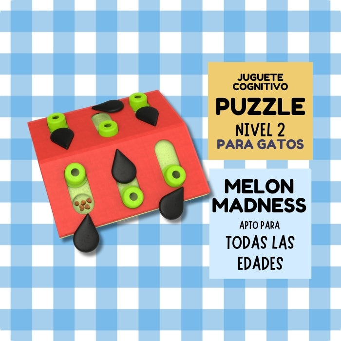 Melon Madness juguete cognitivo tipo puzzle para gatos de Nina Ottosson