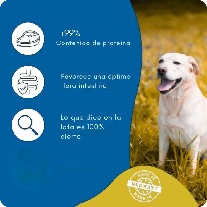 Propiedades alimento húmedo completo Pure Lamb Dr Clauder's 100% Cordero