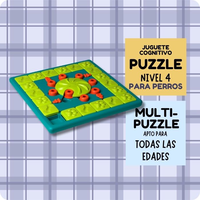 Jueguete cognitivo tipo puzzle para perros nivel 4 nivel experto para perros Multipuzzle de Nina Ottosson
