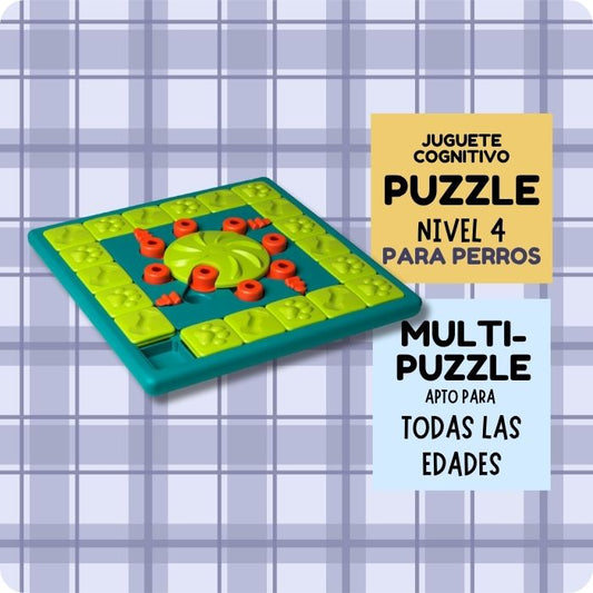 Jueguete cognitivo tipo puzzle para perros nivel 4 nivel experto para perros Multipuzzle de Nina Ottosson