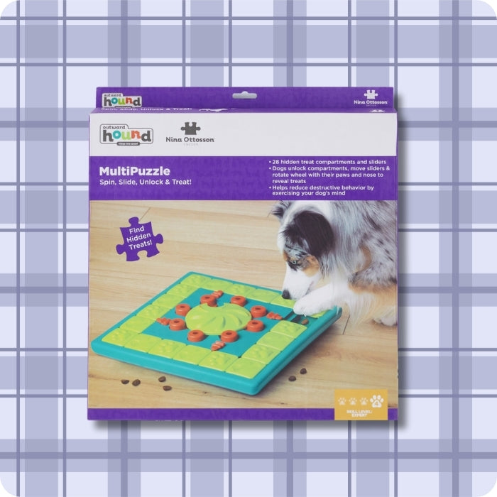 Caja juguete cognitivo para perros tipo puzzle nivel 4 de Nina Ottosson Multipuzzle