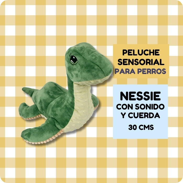 Peluche sensorial de 30 cms para perros Nessie marca Tall Tails