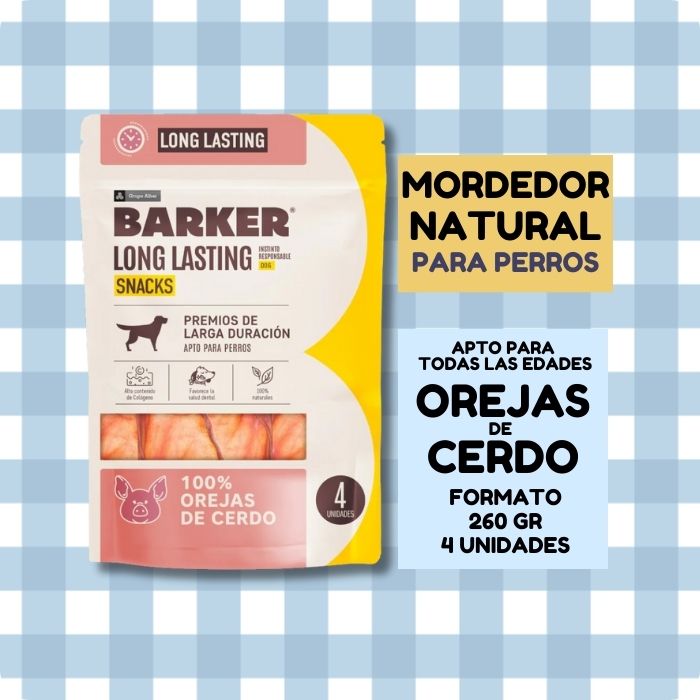 Mordedor natural para perros Orejas de Cerdo Barker