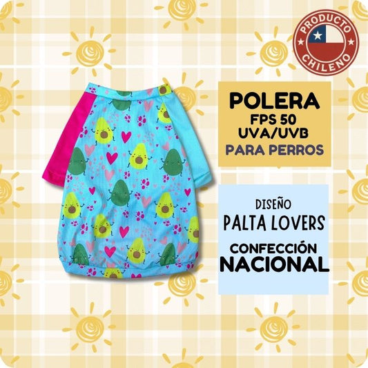 Polera con filtro solar ZullyPet Palta Lovers para perros
