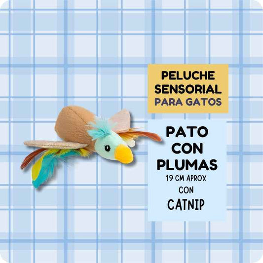 Pato con plumas | Peluche sensorial para gatos | Catstages
