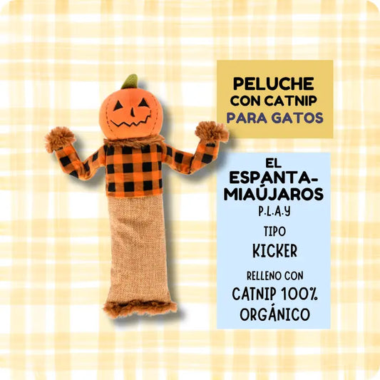 Peluche para Gatos con Hierba Gatera PLAY Feline Frenzy El Espantamiaujaros Kicker