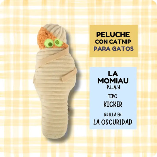 Juguete para Gatos Peluche con Catnip PLAY Feline Frenzy La Momiau Kicker