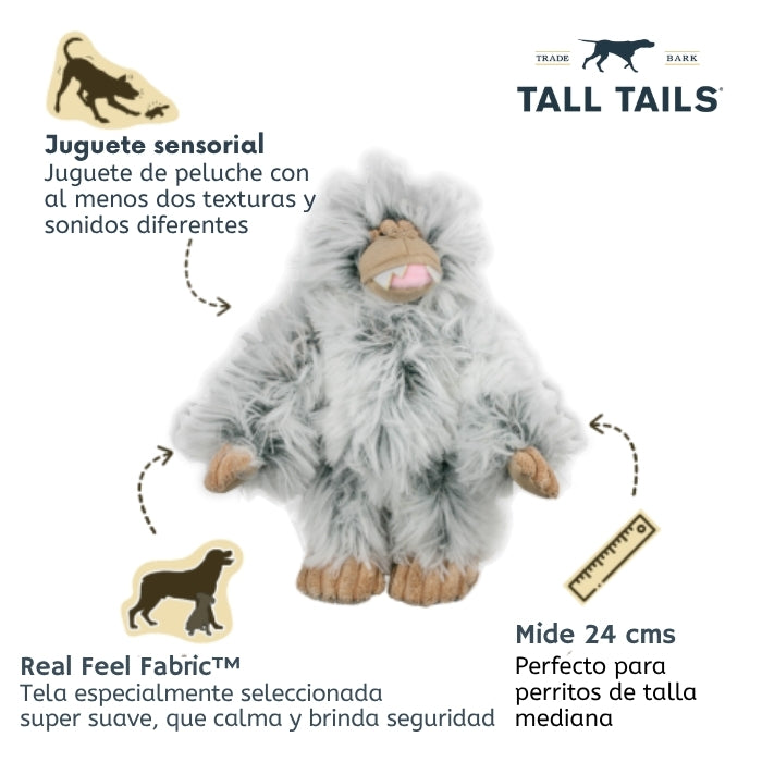 Caracteristicas peluche sensorial Tall Tails modelo Yeti con sonido de 24 cms 
