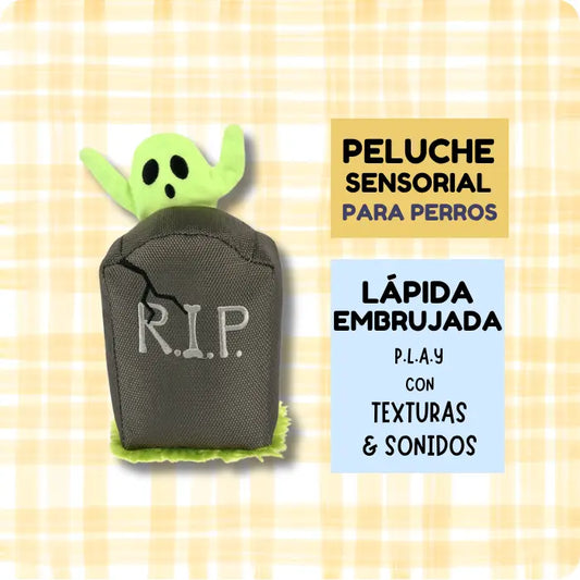 Juguete para Perros Lapida de Halloween PLAY Howling Haunts Lápida Embrujada