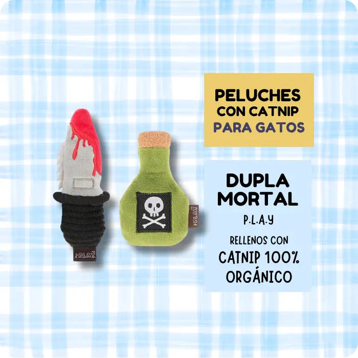 Juguete para Gatos Peluche con Catnip PLAY Feline Frenzy Dupla Mortal Set x2