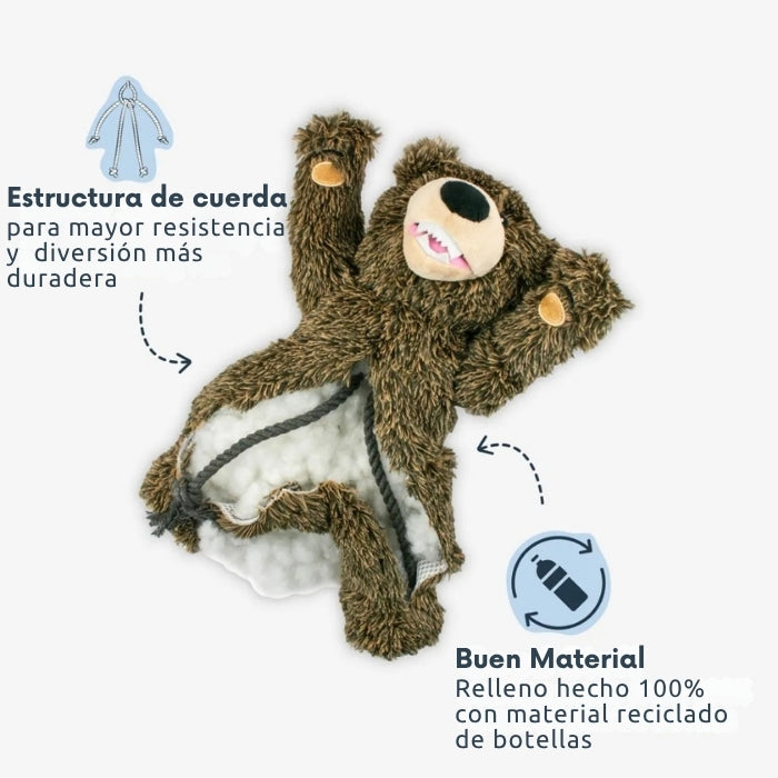 Peluche sensorial Oso Grizzly de Tall Tails: Con estructura de cuerda interior y relleno hecho 100% de botellas recicladas
