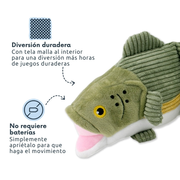 Peluche sensorial animado para perros Lubina con tela malla interior no requiere baterías de Tall Tails