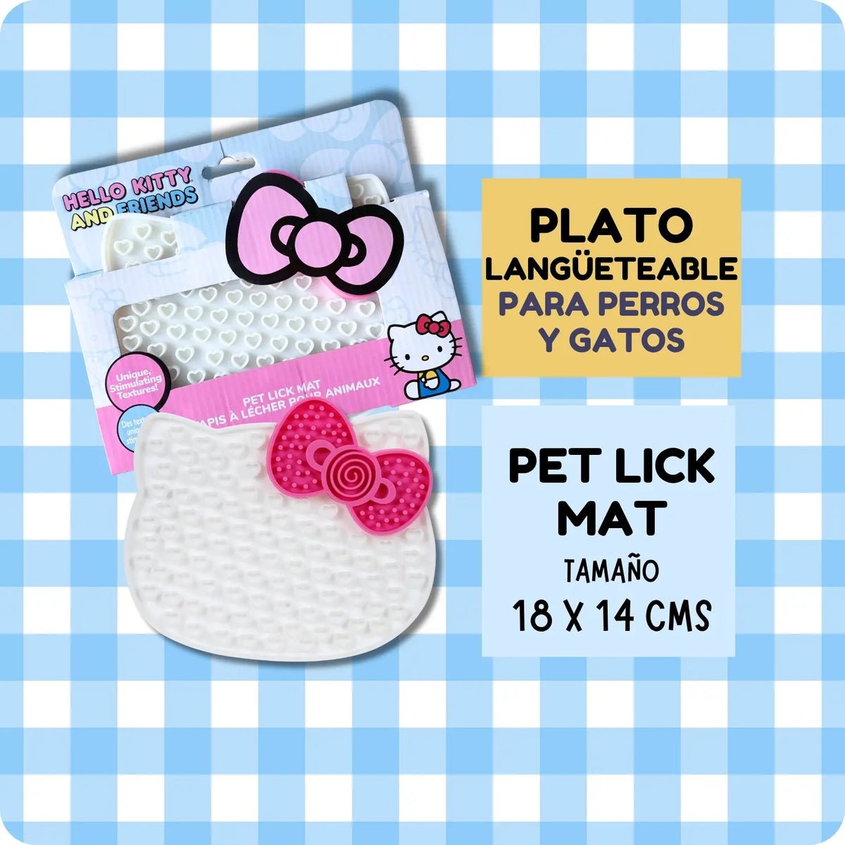 Lick Mat Hello Kitty and Friends Jazwares Interactivo con Mini Mat Desmontable