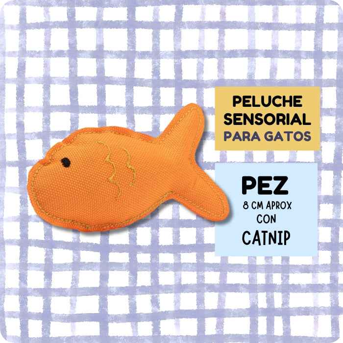 Pez de peluche para gatos relleno con catnip | Beco