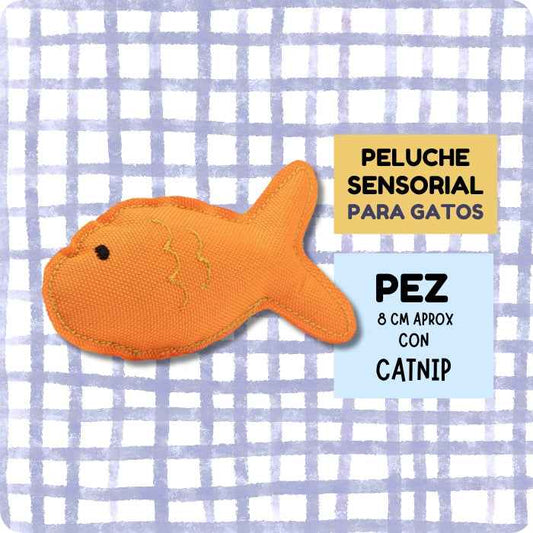 Pez de peluche para gatos relleno con catnip | Beco