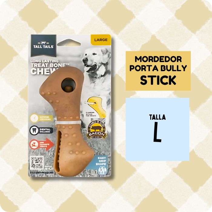 Mordedor recreacional para perros porta bully stick talla L Tall Tails