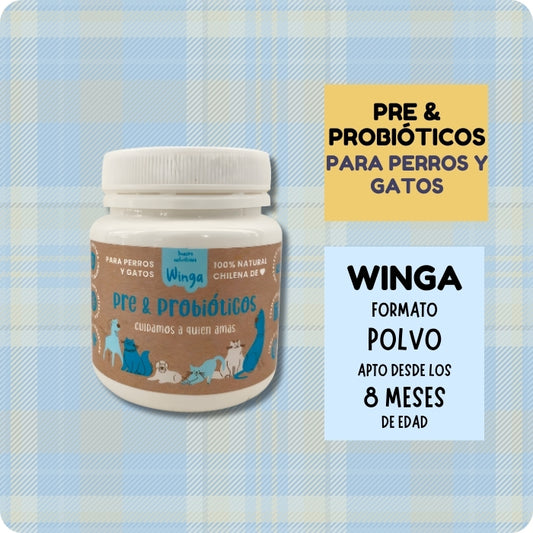 Pre y probioticos para perros y gatos Winga 