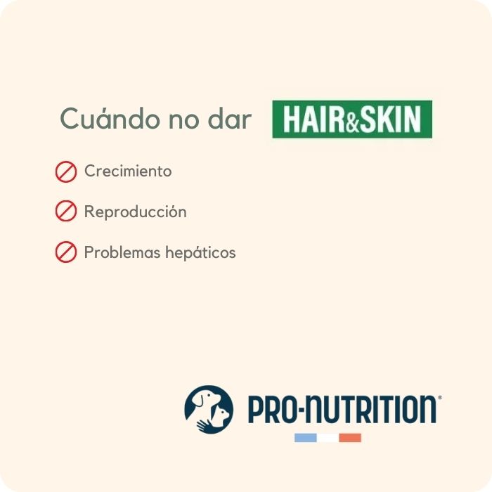 Cuándo no se recomienda dar Protect Hair & Skin de Pro Nutrition en gatos.