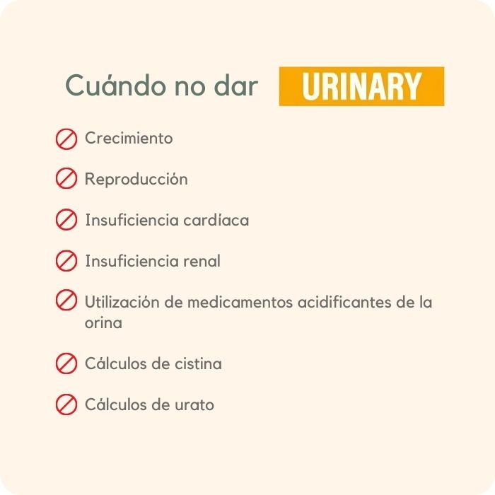 Cuándo no se recomienda utilizar Protect Urinary de Pro Nutrition en gatos.