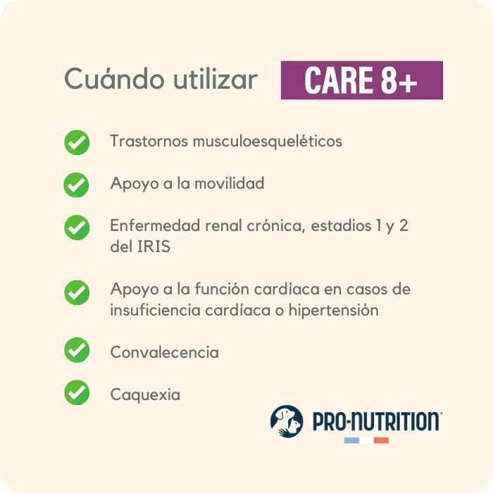 Cuándo utilizar Protect Care 8+ de Pro-Nutrition para apoyar a un gato senior.