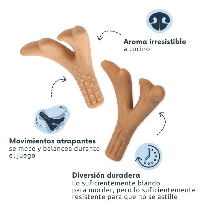 Propiedades  Mordedor recreacional para perros: aromatizado, con movimientos entretenidos y la dureza perfecta